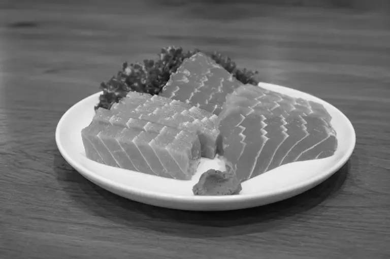 Signature konjac sashimi platter served at Lucky Cat Cafe