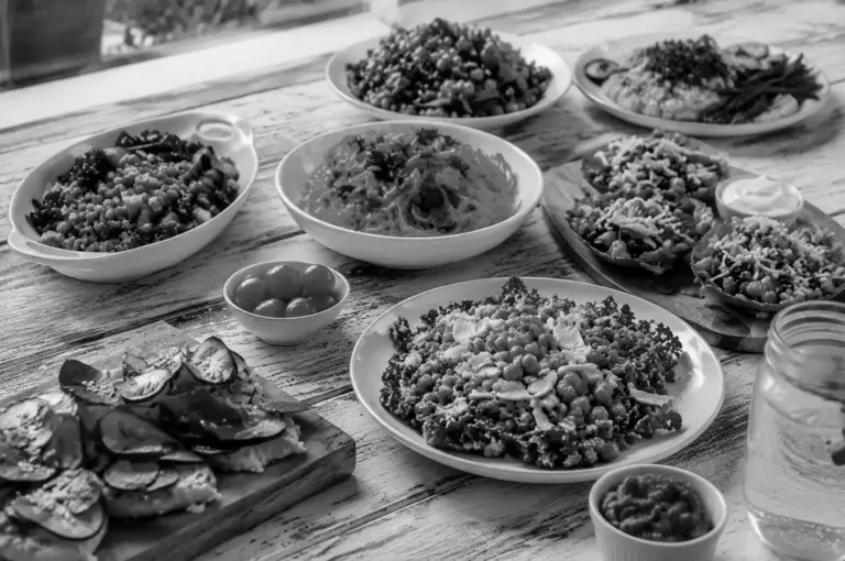 A collection of vegetarian meals featuring vegetables, grains, plant-based ingredients, and meat-free options.